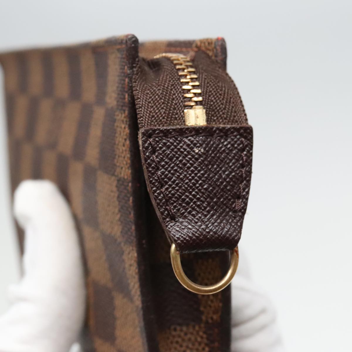 Louis Vuitton Trousse de Toilette 18 Brown Canvas Clutch Bag