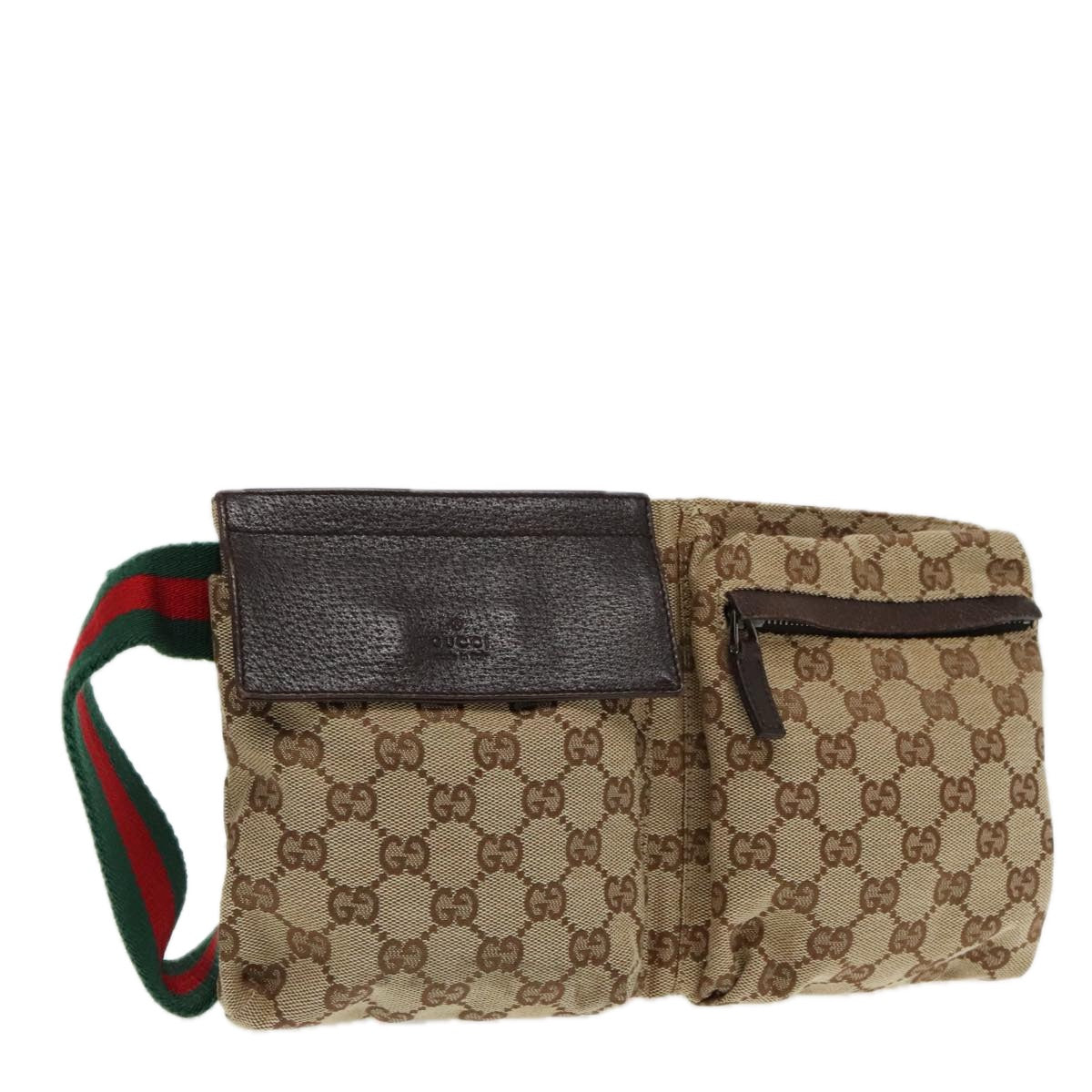 Gucci Ophidia Beige Canvas Clutch Bag