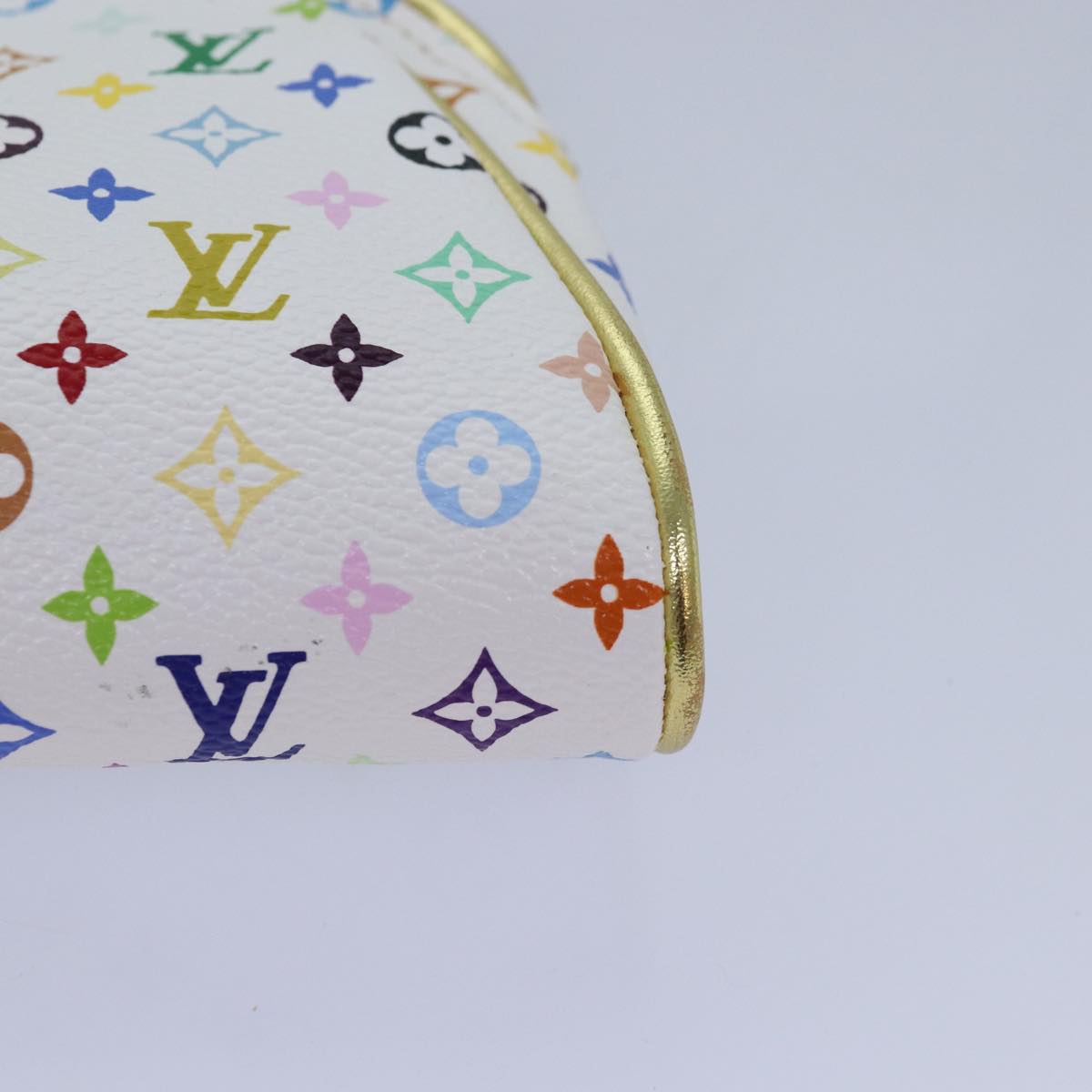 Louis Vuitton Kate Clutch White Canvas Clutch Bag