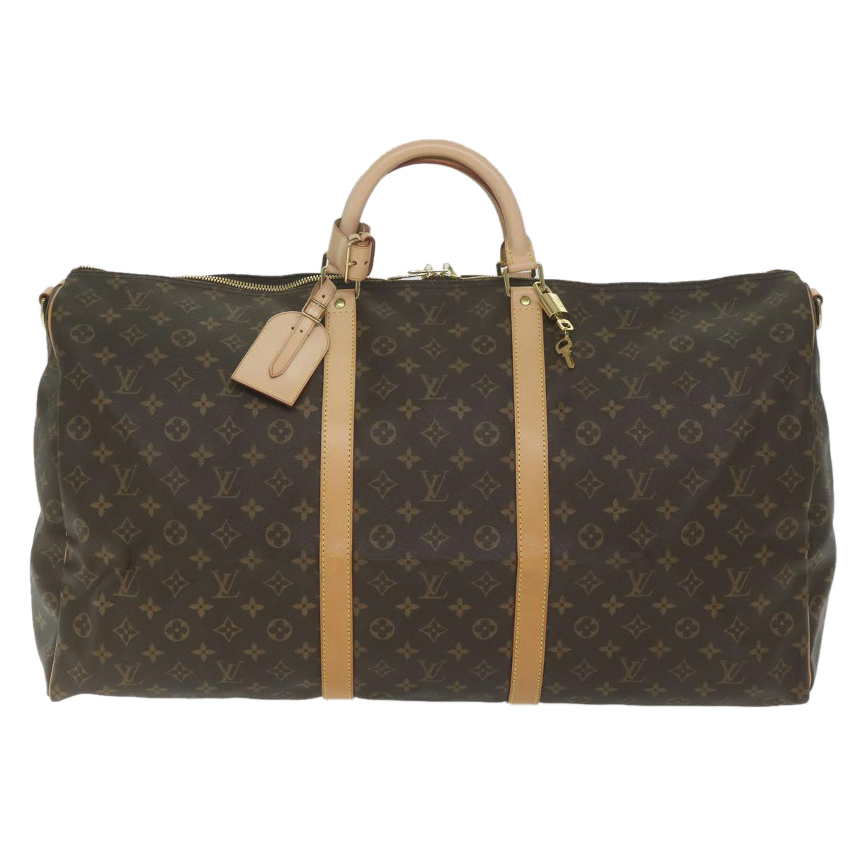 Louis Vuitton Keepall Bandoulière 60 Brown Canvas Shoulder Bag