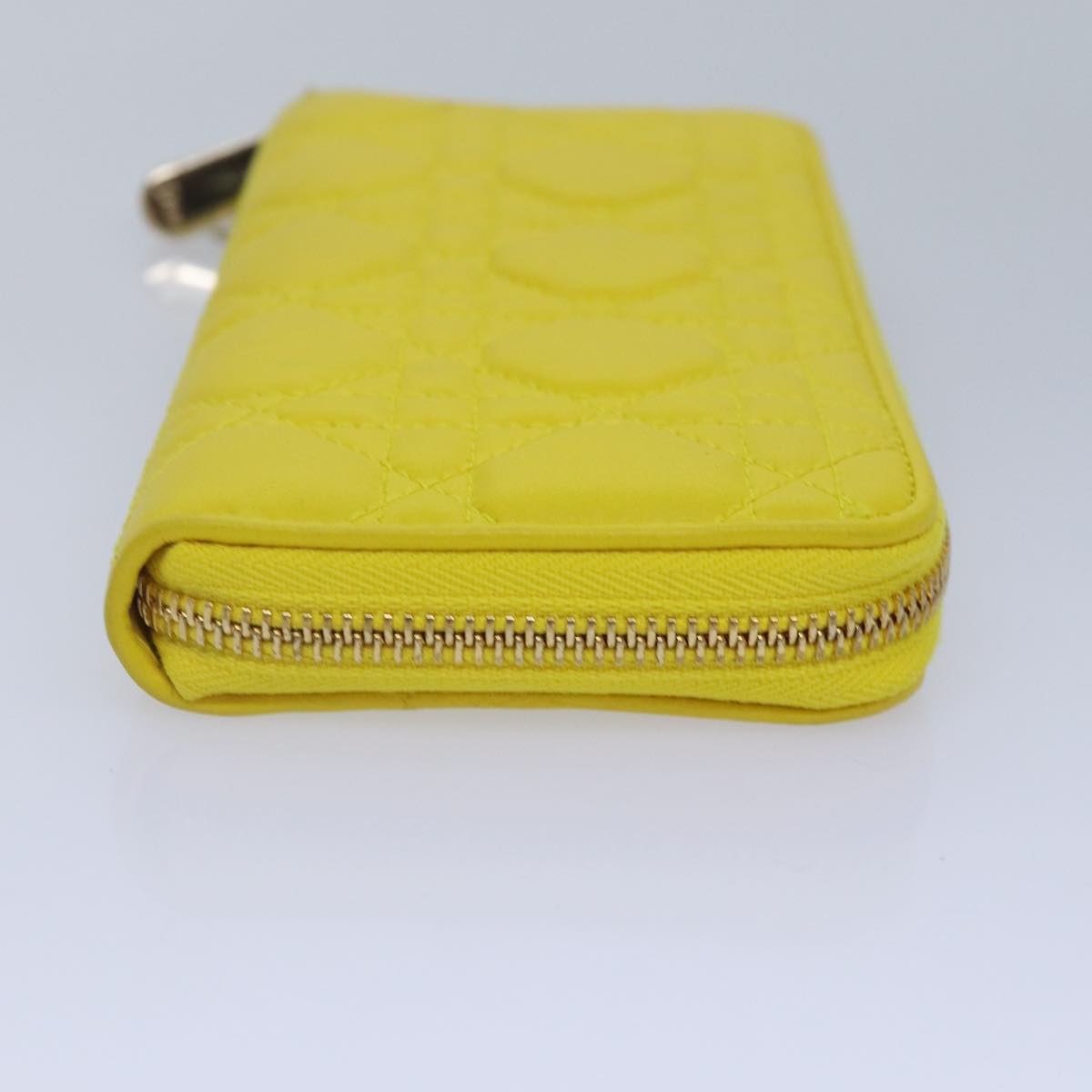 Dior Cannage Lady Yellow Leather Wallet Accessories