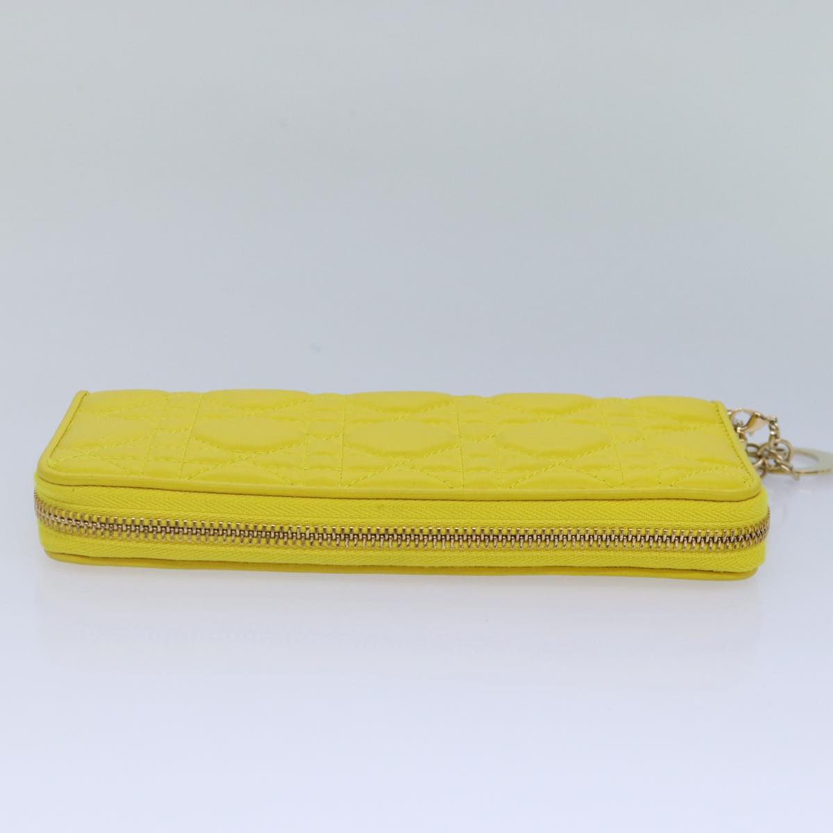 Dior Cannage Lady Yellow Leather Wallet Accessories