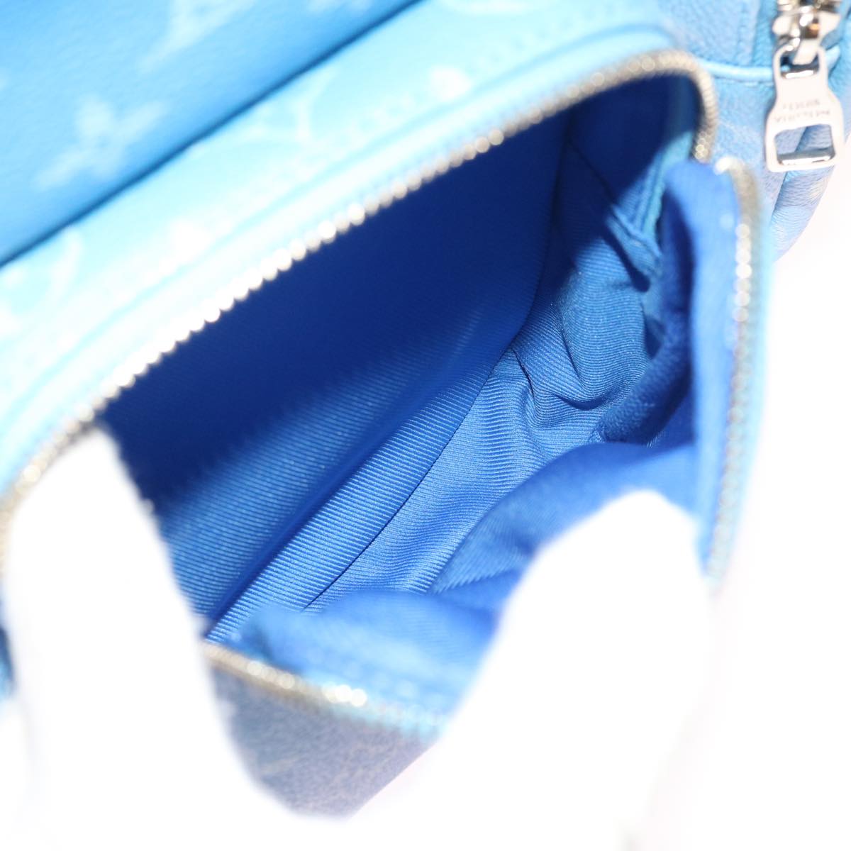 Louis Vuitton Blue Canvas Backpack Bag