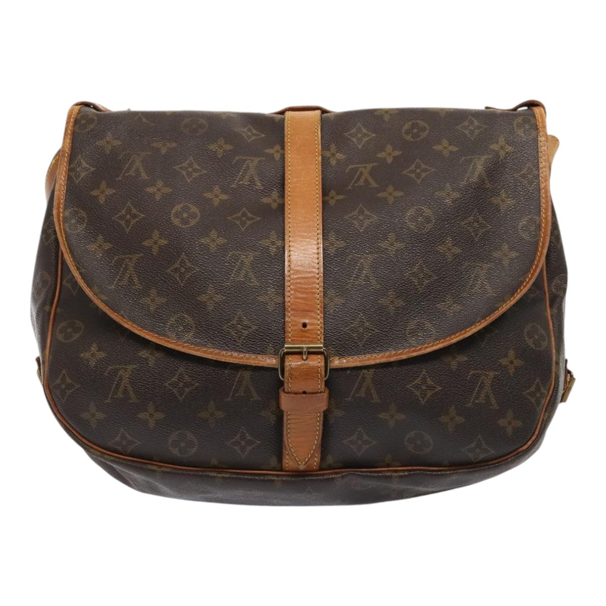 Louis Vuitton Saumur 35 Brown Canvas Shoulder Bag