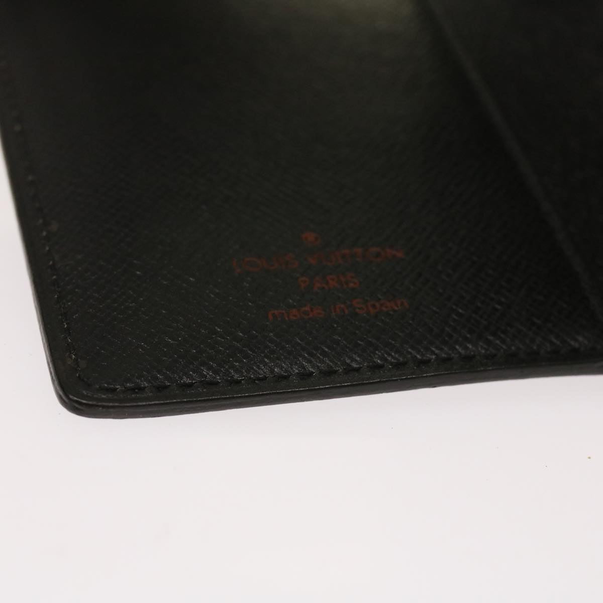 Louis Vuitton COUVERTURE AGENDA FONCTIONNEL PM Black Leather Wallet Accessories