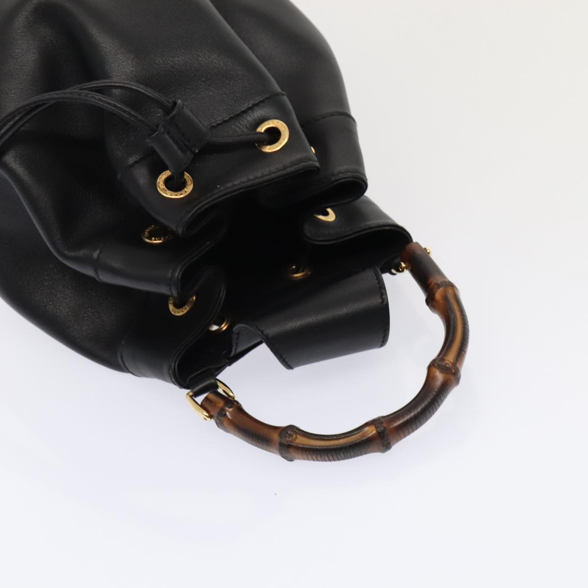 Gucci Bamboo Black Leather Shoulder Bag