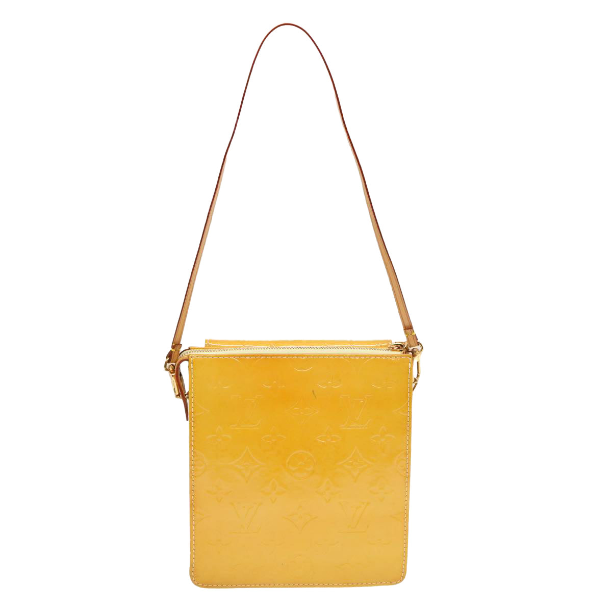 Louis Vuitton Mott Yellow Patent Leather Clutch Bag