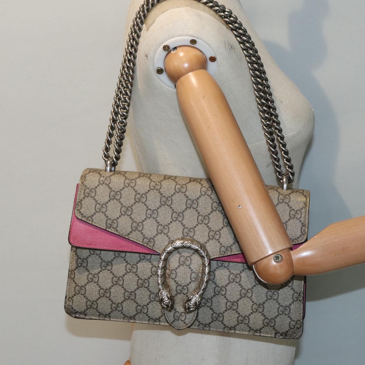 Gucci Dionysus Beige Canvas Shoulder Bag