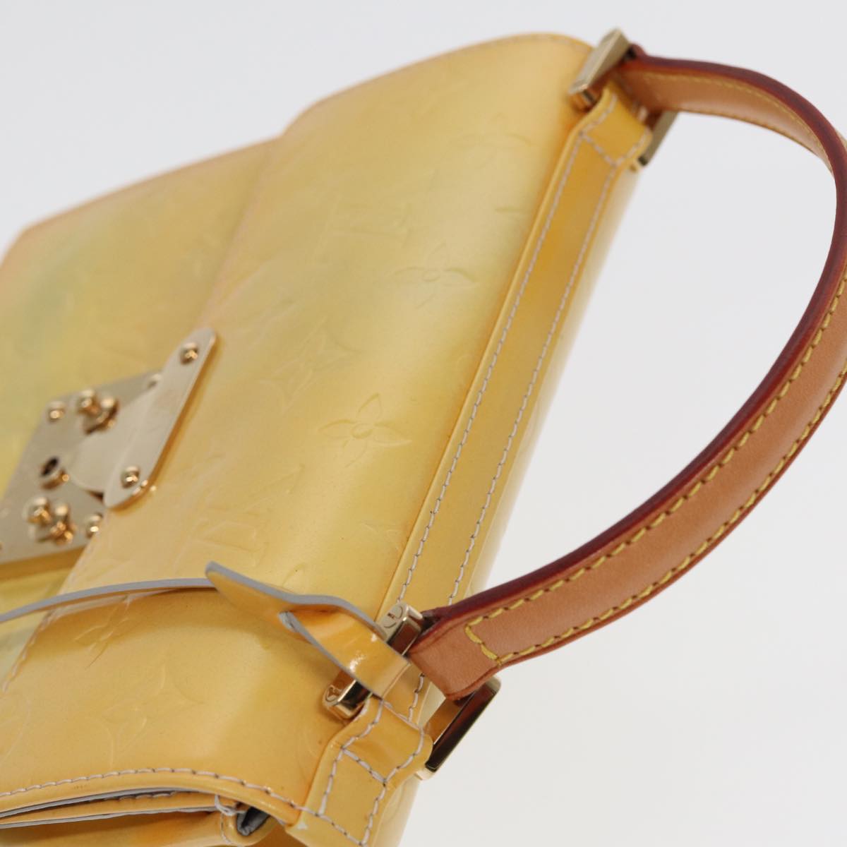 Louis Vuitton Spring Street Yellow Patent Leather Hand Bag