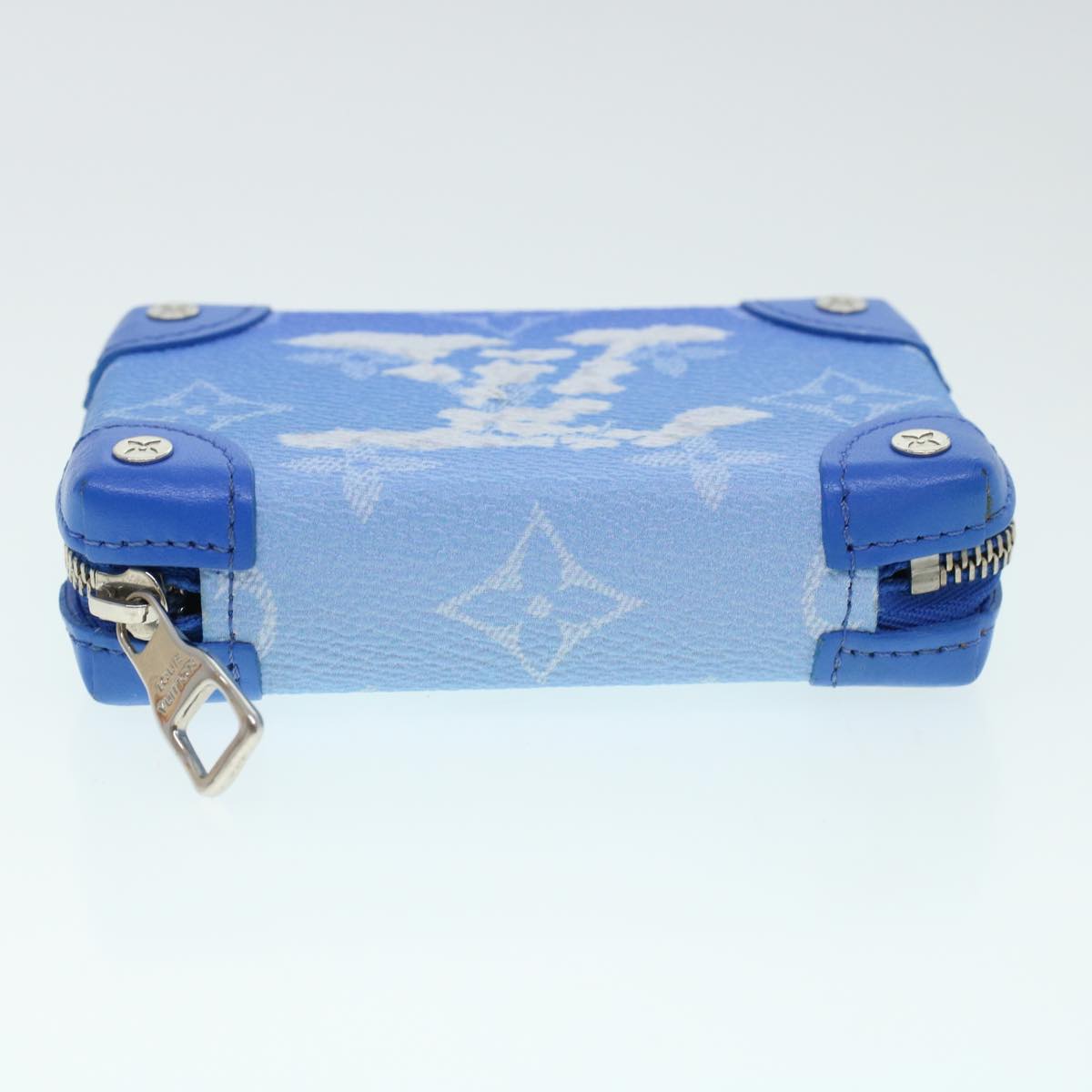 Louis Vuitton Soft Trunk Blue Leather Clutch Bag