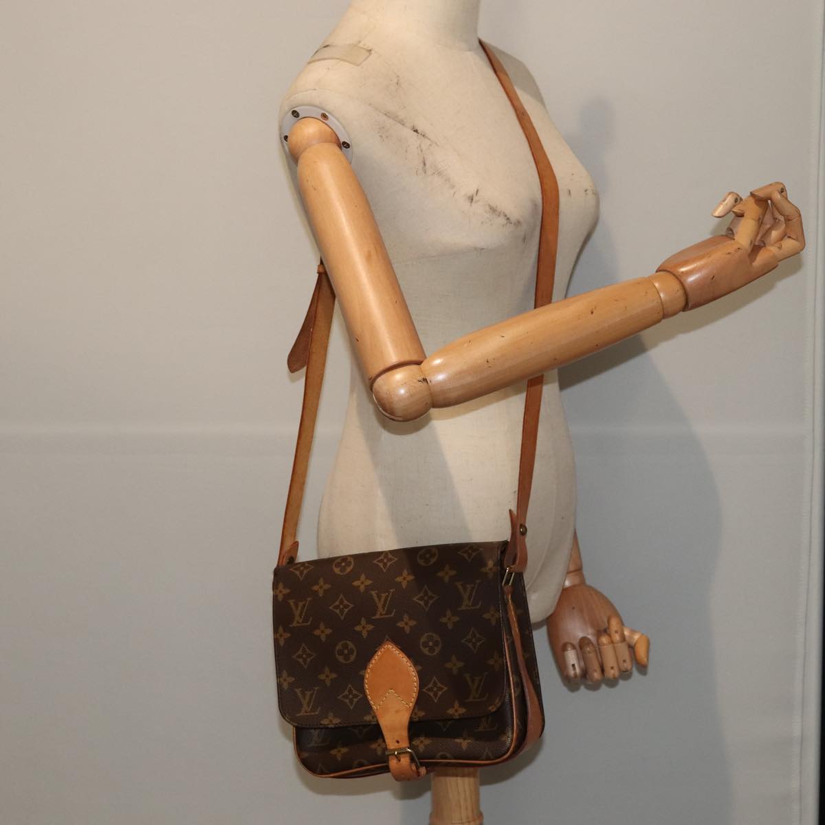 Louis Vuitton Cartouchière Brown Canvas Shoulder Bag