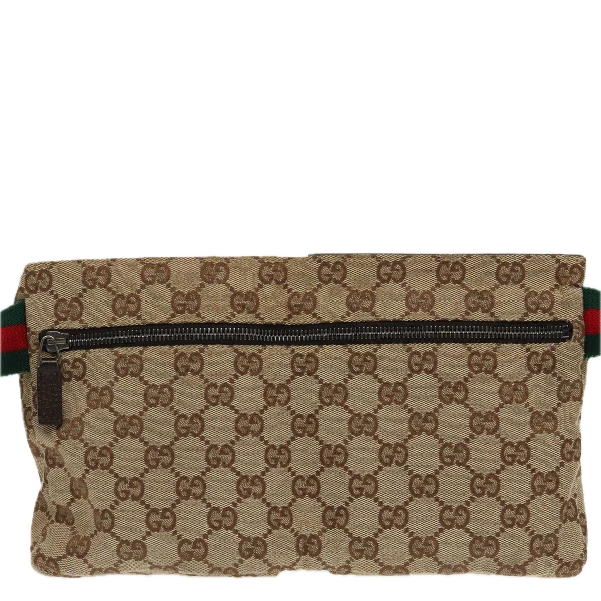 Gucci Ophidia Beige Canvas Clutch Bag