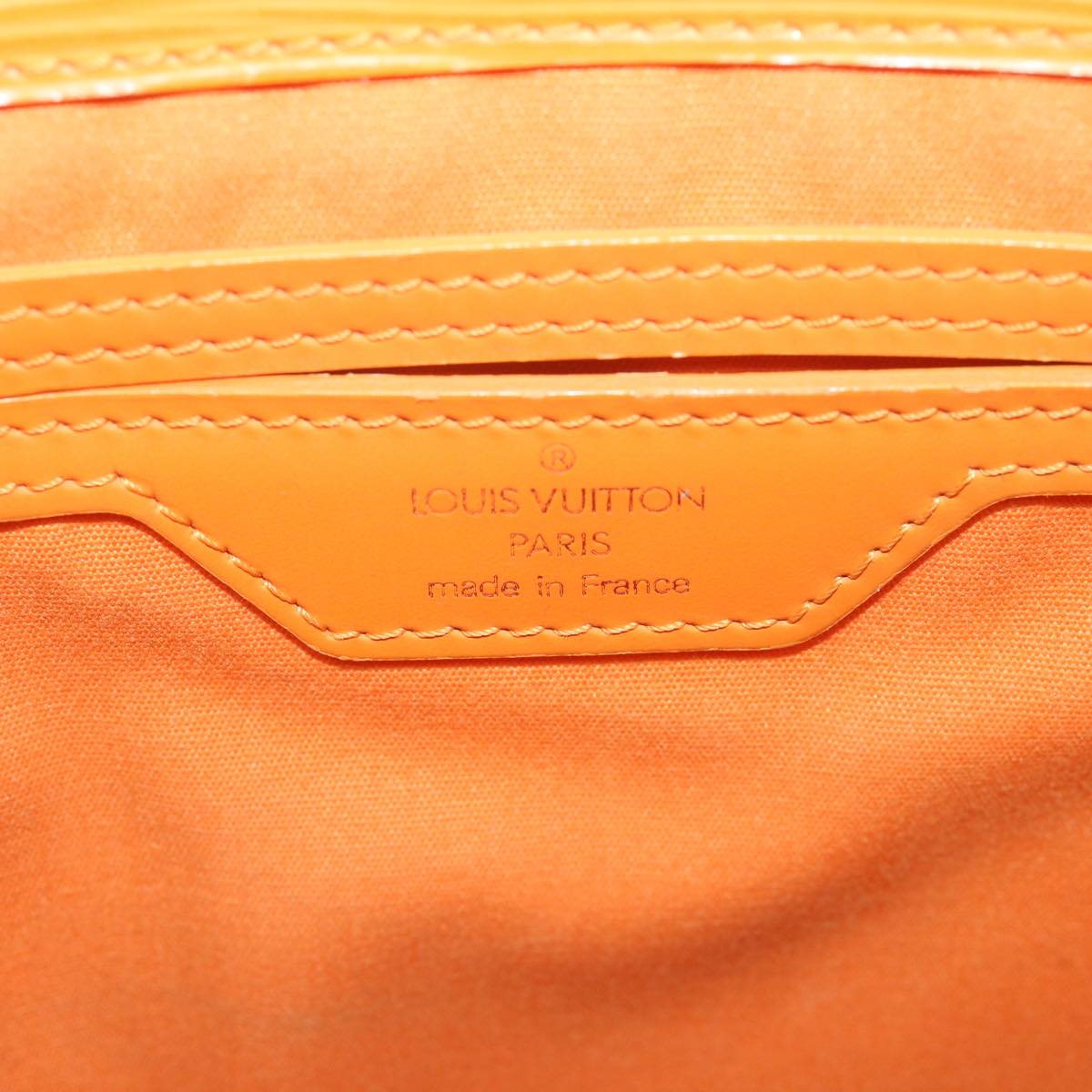 Louis Vuitton Sac Plat Orange Leather Hand Bag