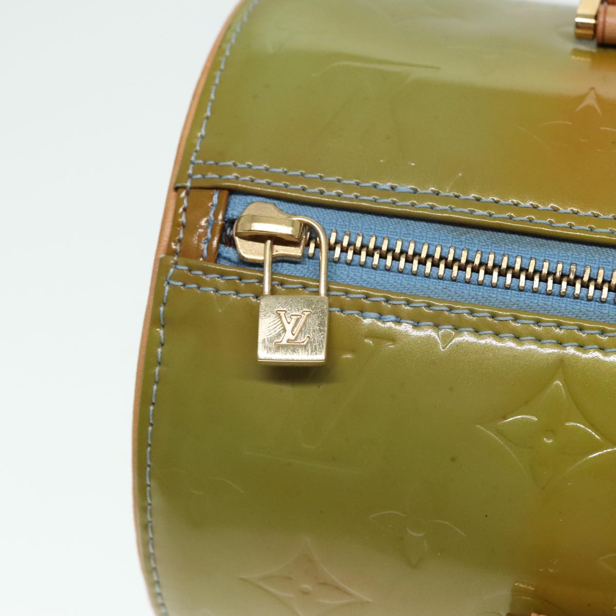 Louis Vuitton Bedford Green Patent Leather Hand Bag