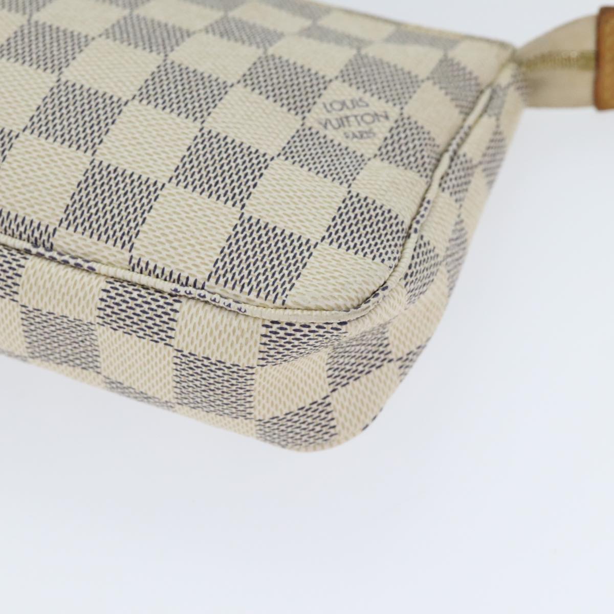 Louis Vuitton Pochette Accessoire Beige Canvas Clutch Bag