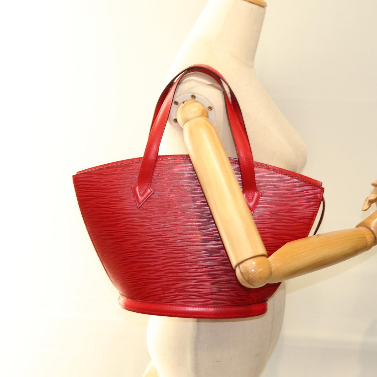 Louis Vuitton Saint Jacques Red Leather Shoulder Bag