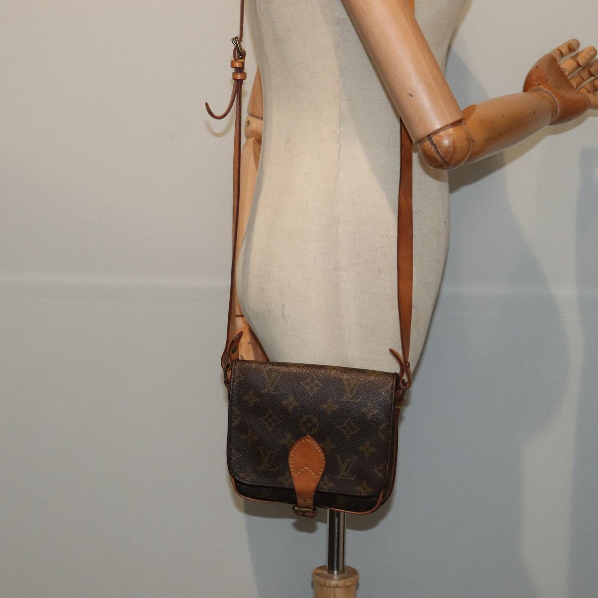 Louis Vuitton Cartouchiere Brown Canvas Shoulder Bag