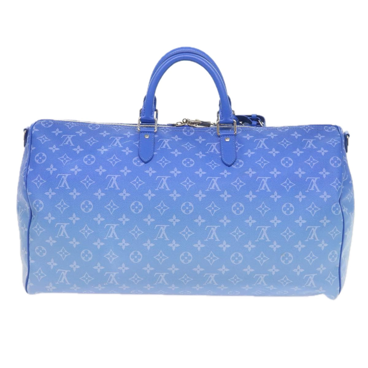 Louis Vuitton Keepall Bandouliere 50 Blue Canvas Travel Bag