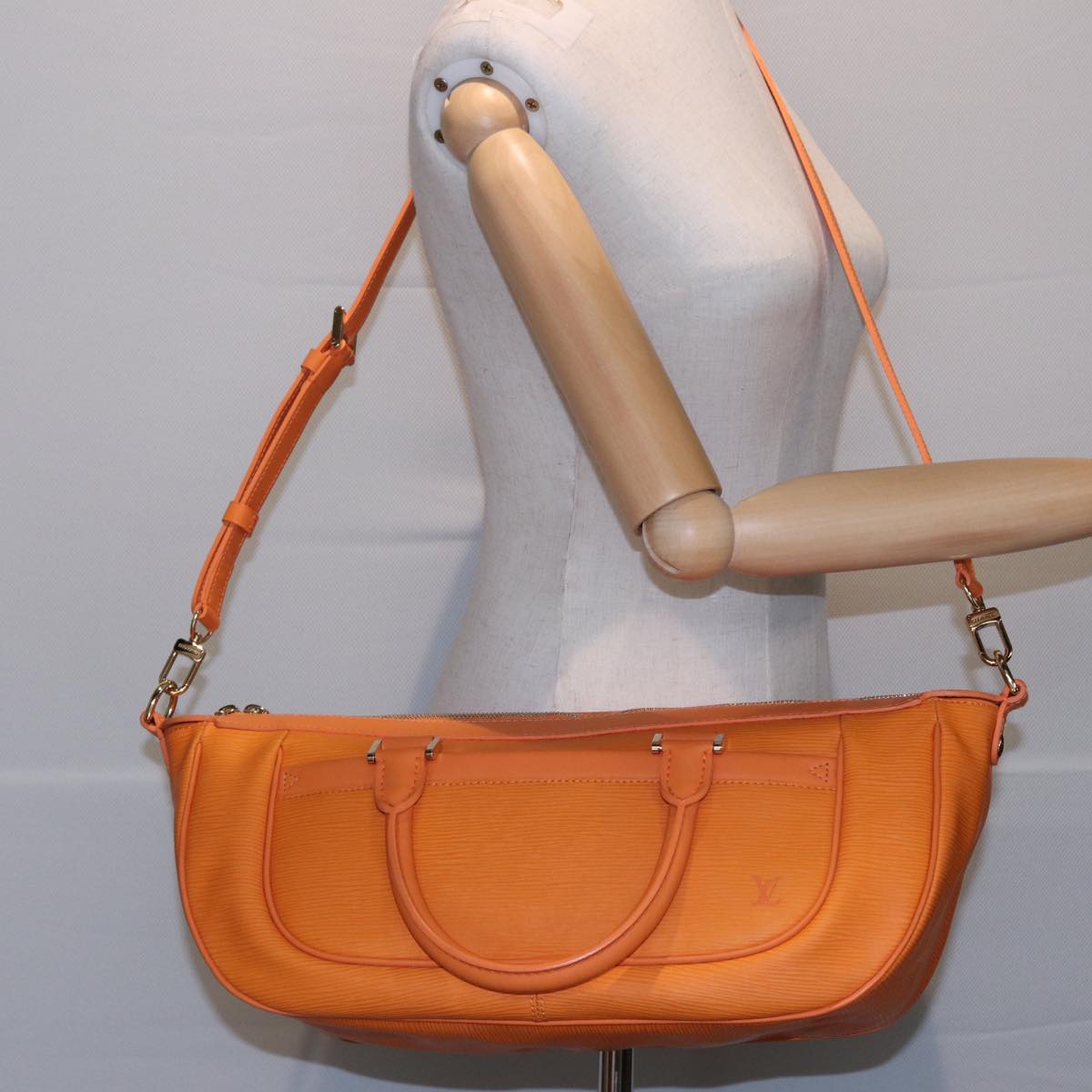 Louis Vuitton Danura Orange Leather Hand Bag