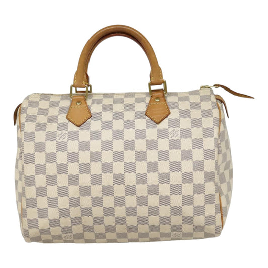 Louis Vuitton Speedy 30 White Canvas Hand Bag