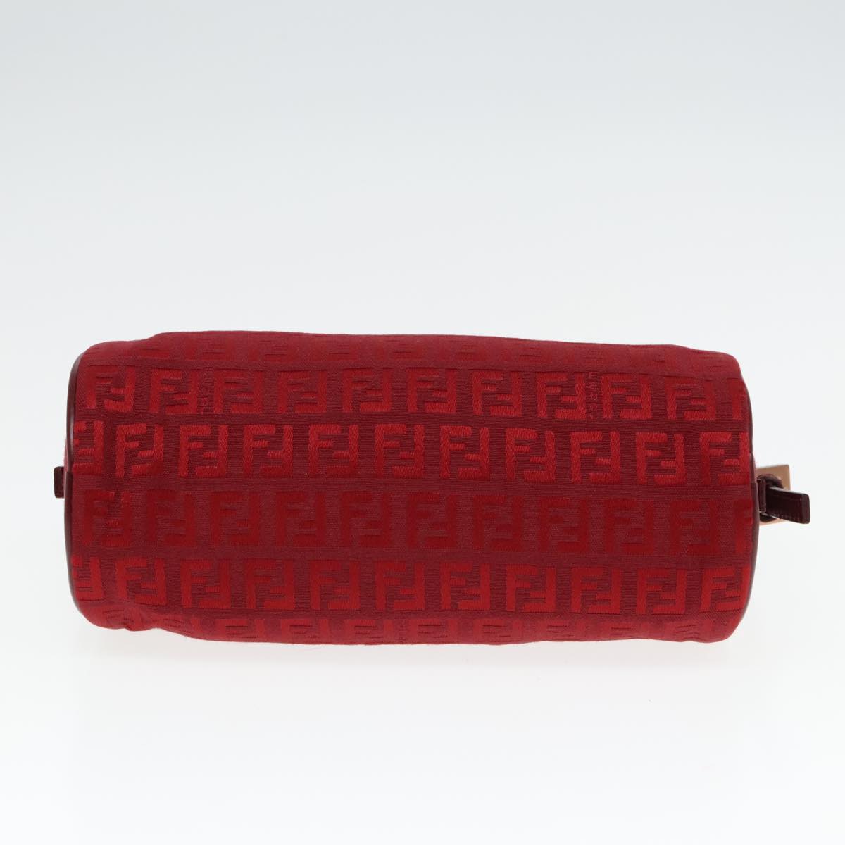 Fendi Baguette Red Canvas Clutch Bag