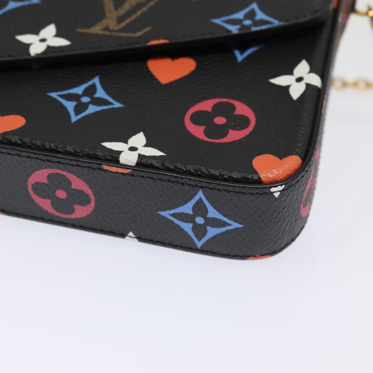 Louis Vuitton Felicie Black Canvas Clutch Bag