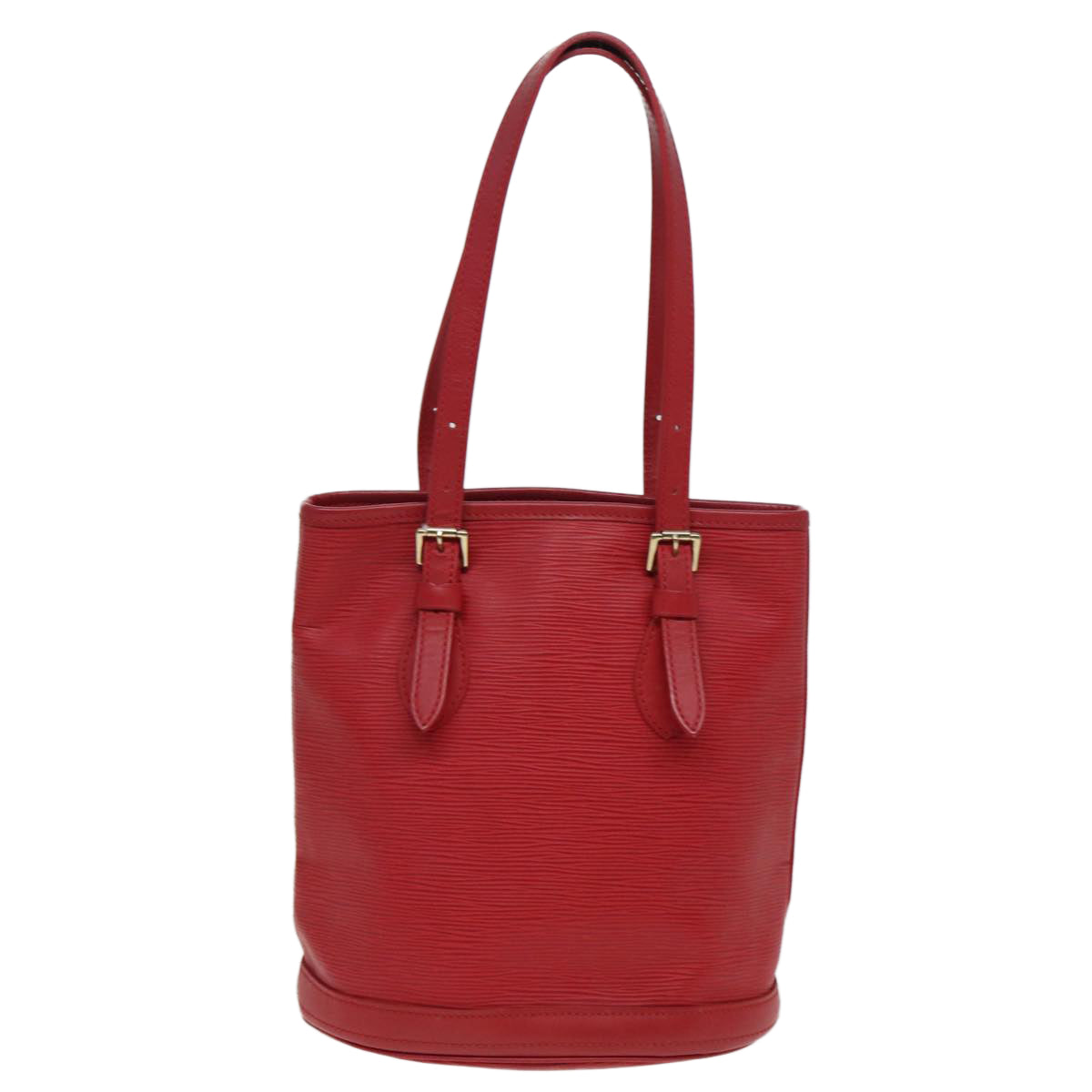 Louis Vuitton Bucket PM Red Leather Shoulder Bag