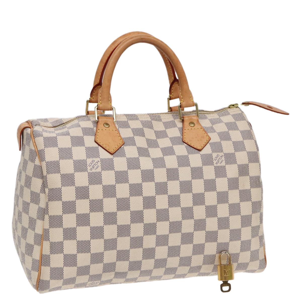 Louis Vuitton Speedy 30 Beige Canvas Hand Bag