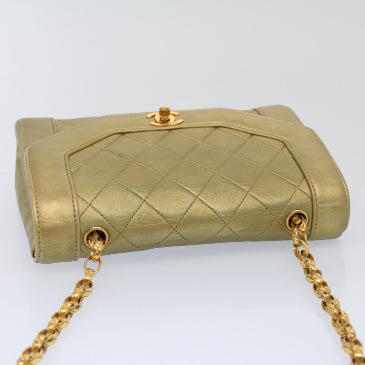 Chanel Gold Pony-style Calfskin Shoulder Bag