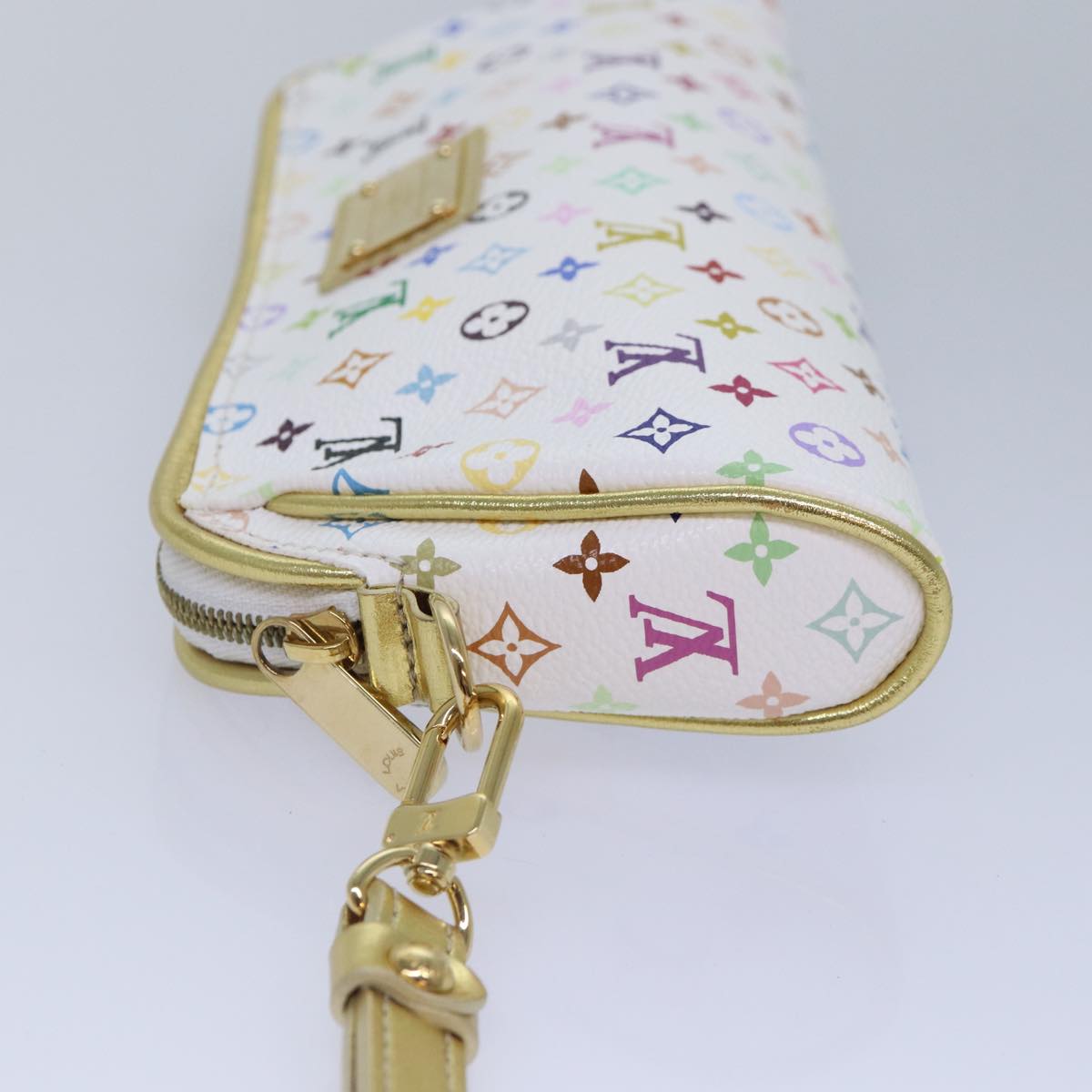 Louis Vuitton Kate Clutch White Canvas Clutch Bag