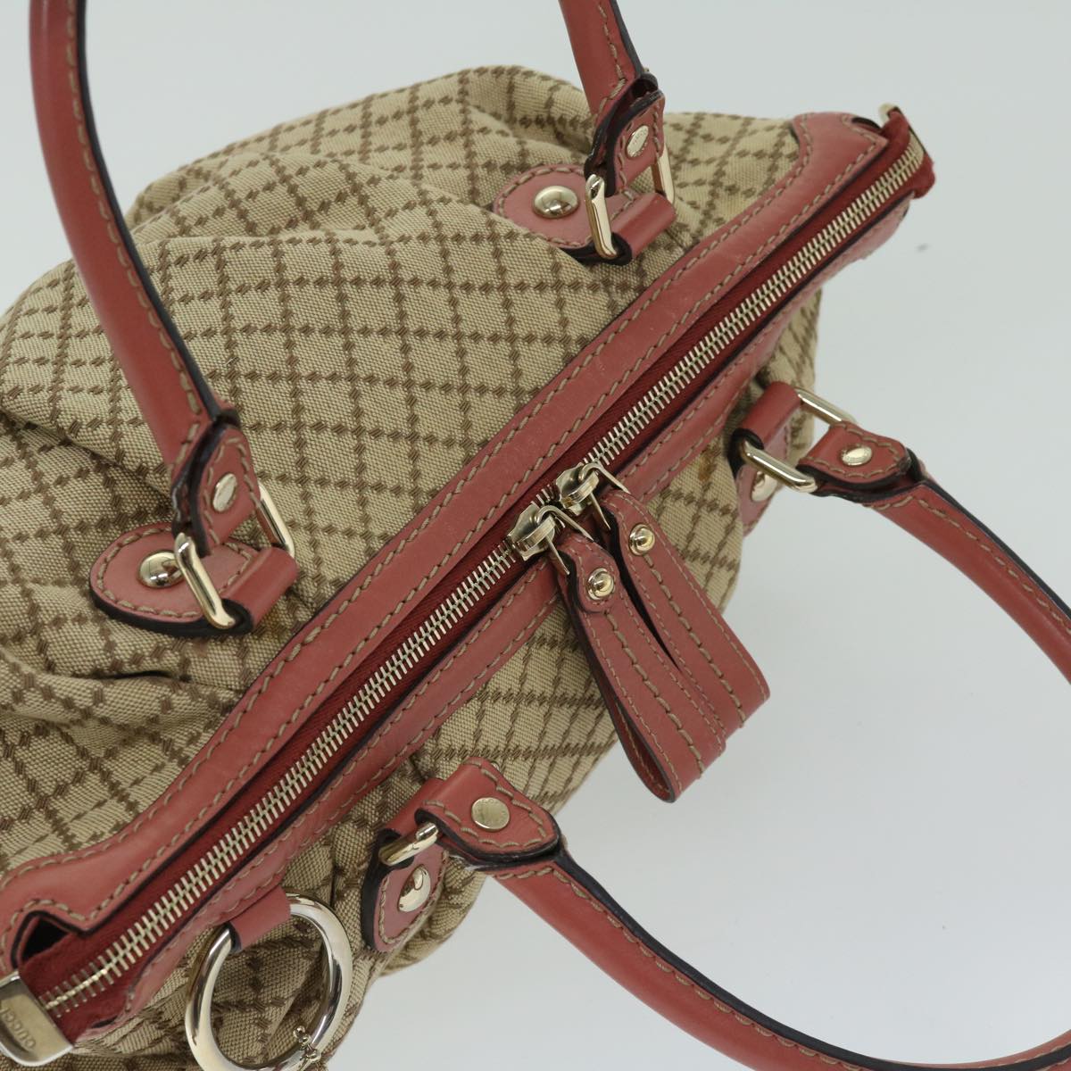 Gucci Sukey Beige Canvas Hand Bag