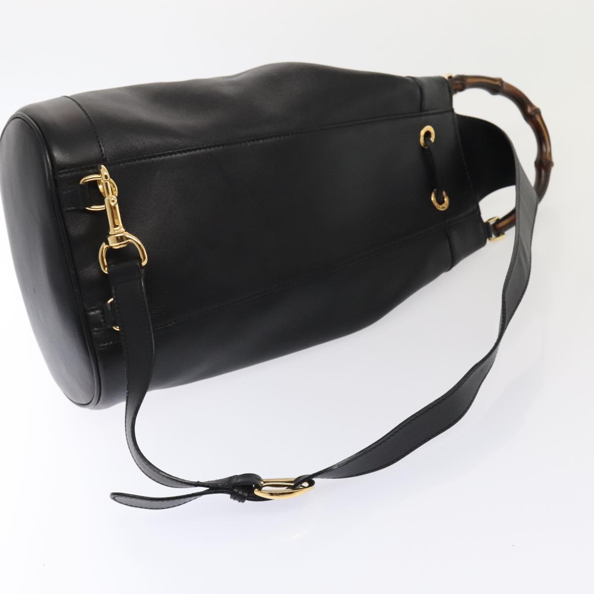 Gucci Bamboo Black Leather Shoulder Bag