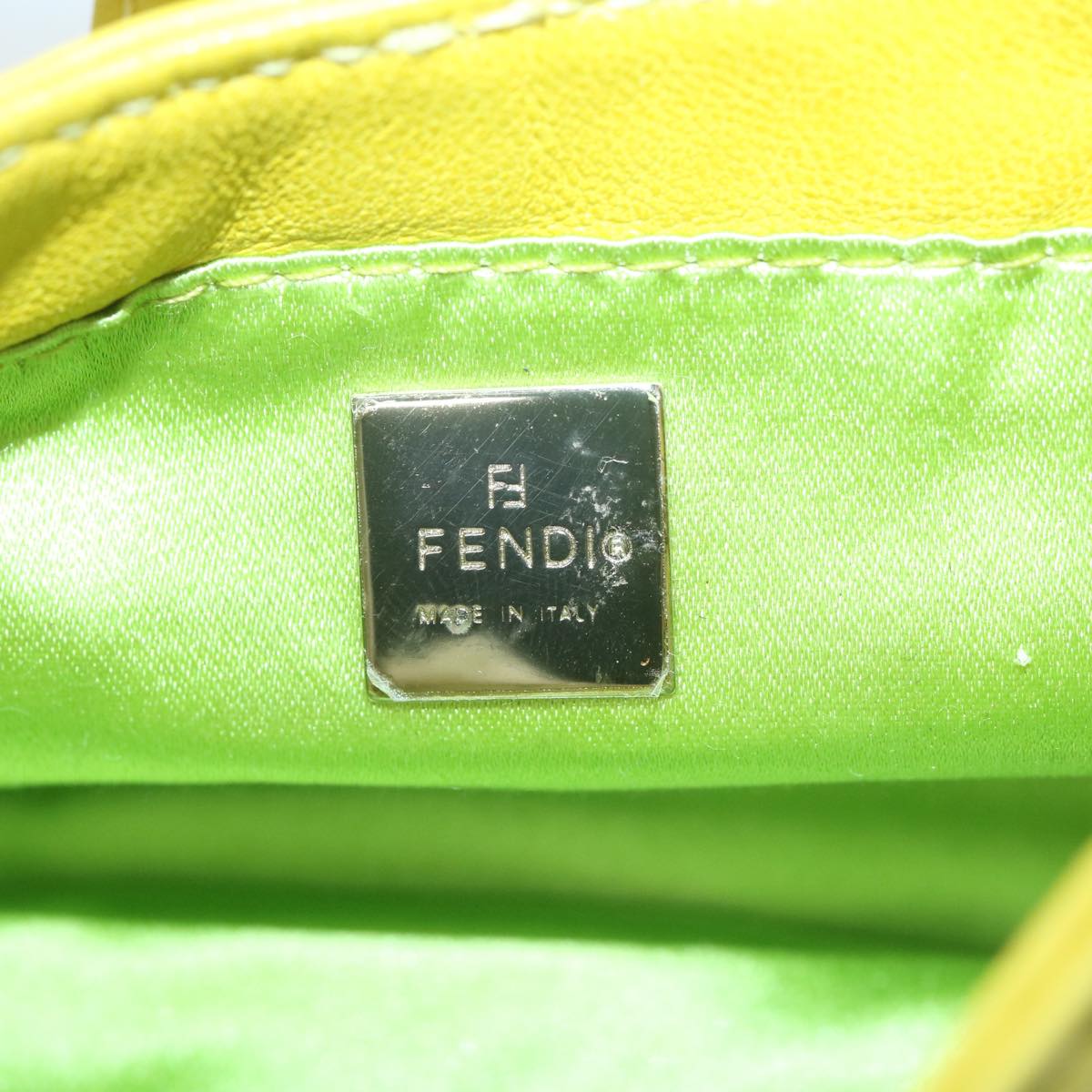 Fendi Green Leather Hand Bag