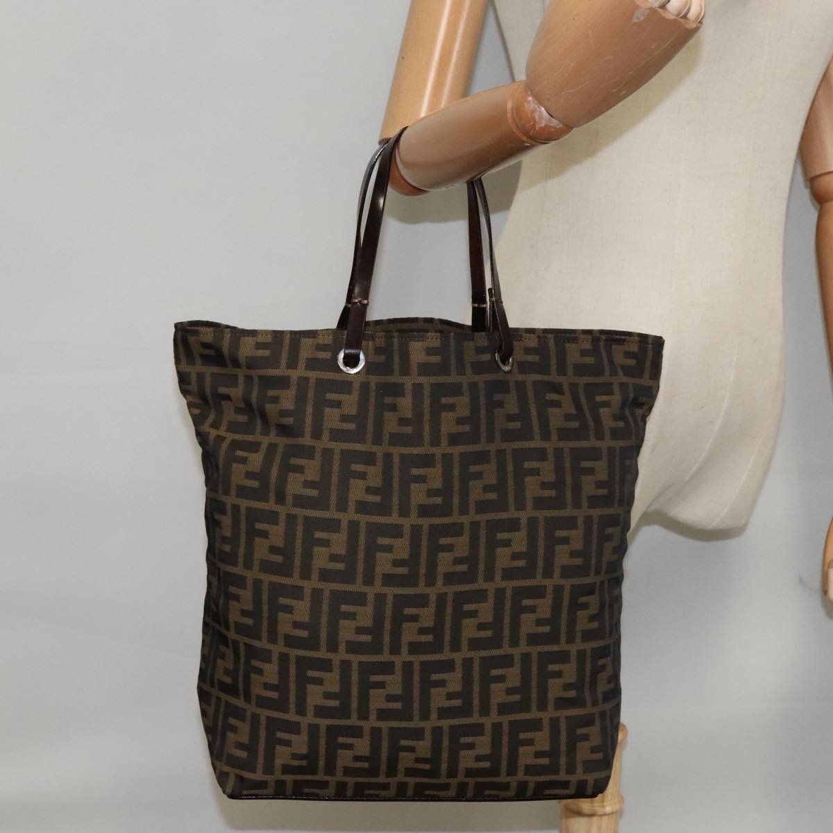 Fendi Zucca Brown Canvas Tote Bag