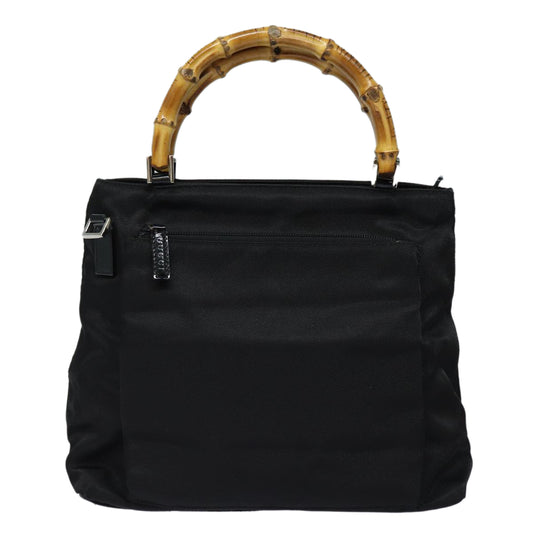 Gucci Bamboo Black Synthetic Hand Bag