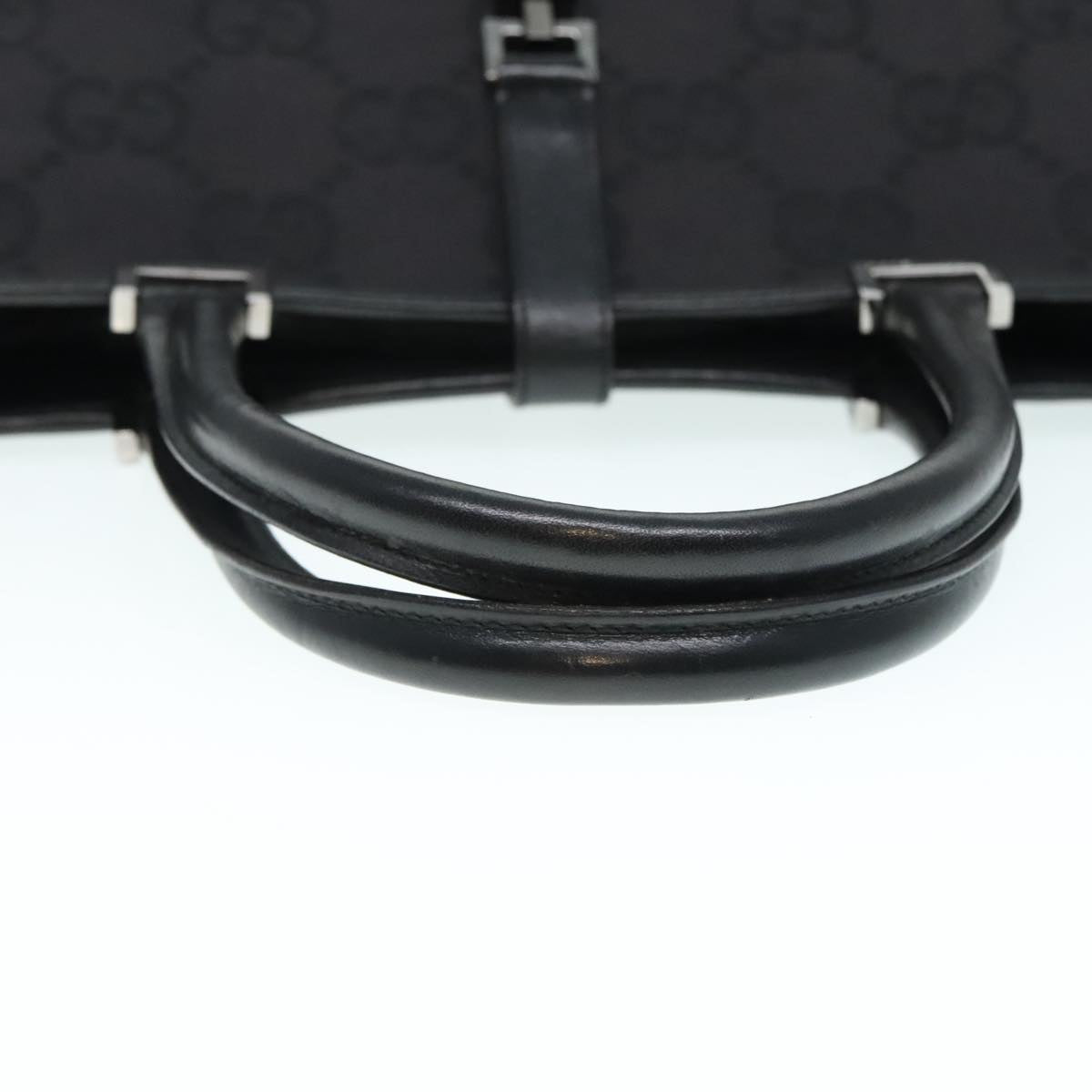 Gucci Jackie Black Canvas Hand Bag