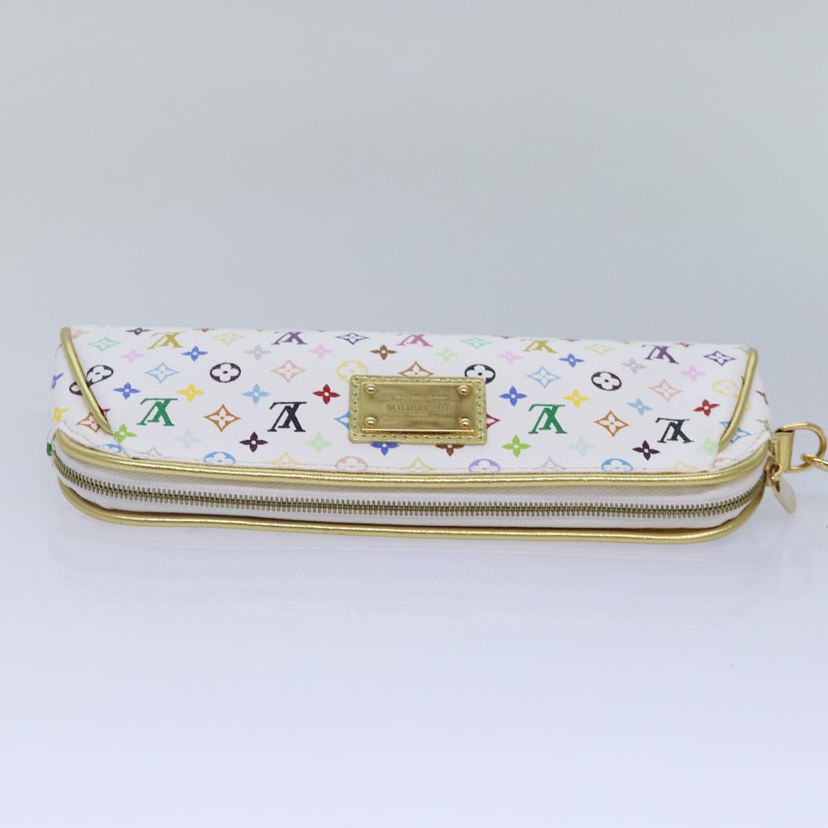 Louis Vuitton Kate Clutch White Canvas Clutch Bag