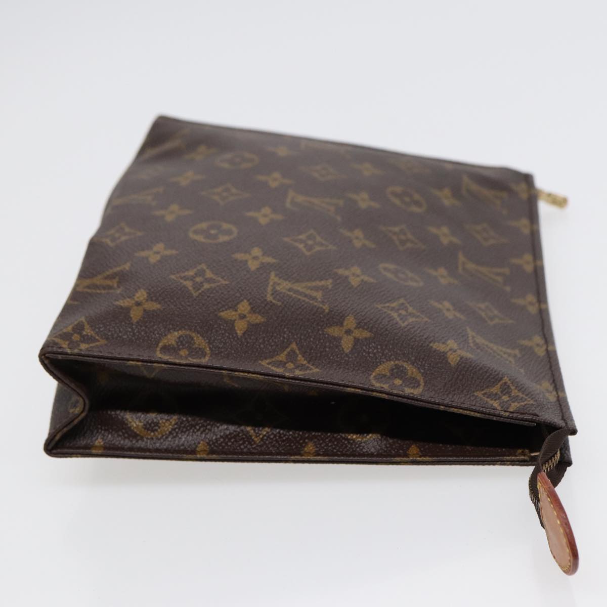 Louis Vuitton Poche Toilette Brown Canvas Clutch Bag