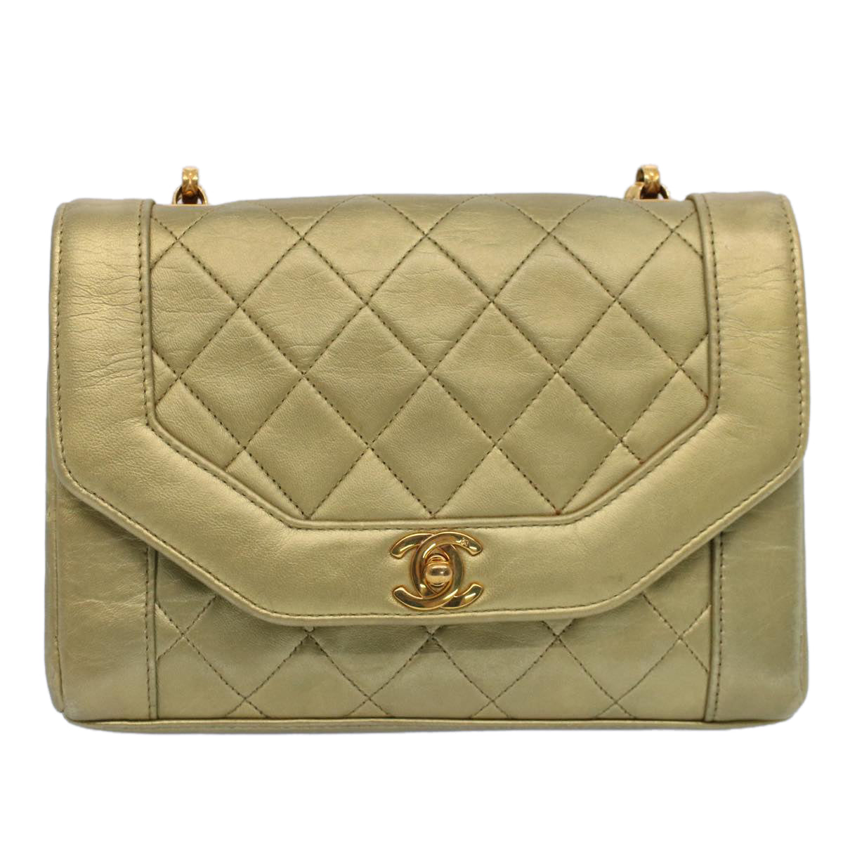 Chanel Gold Pony-style Calfskin Shoulder Bag