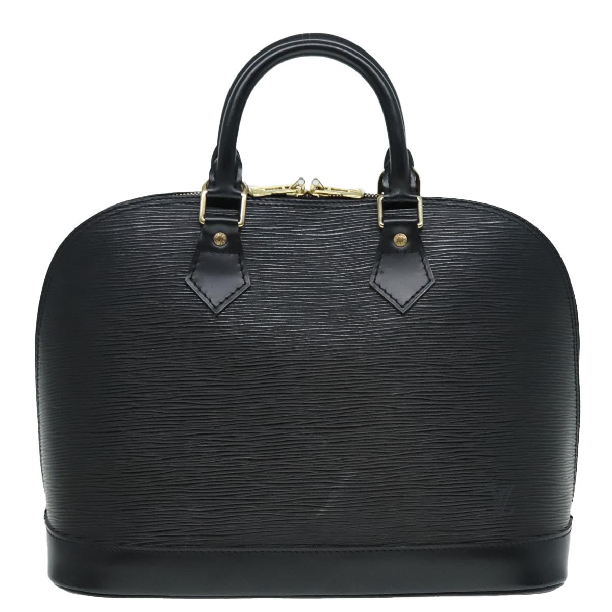 Louis Vuitton Alma Black Leather Hand Bag