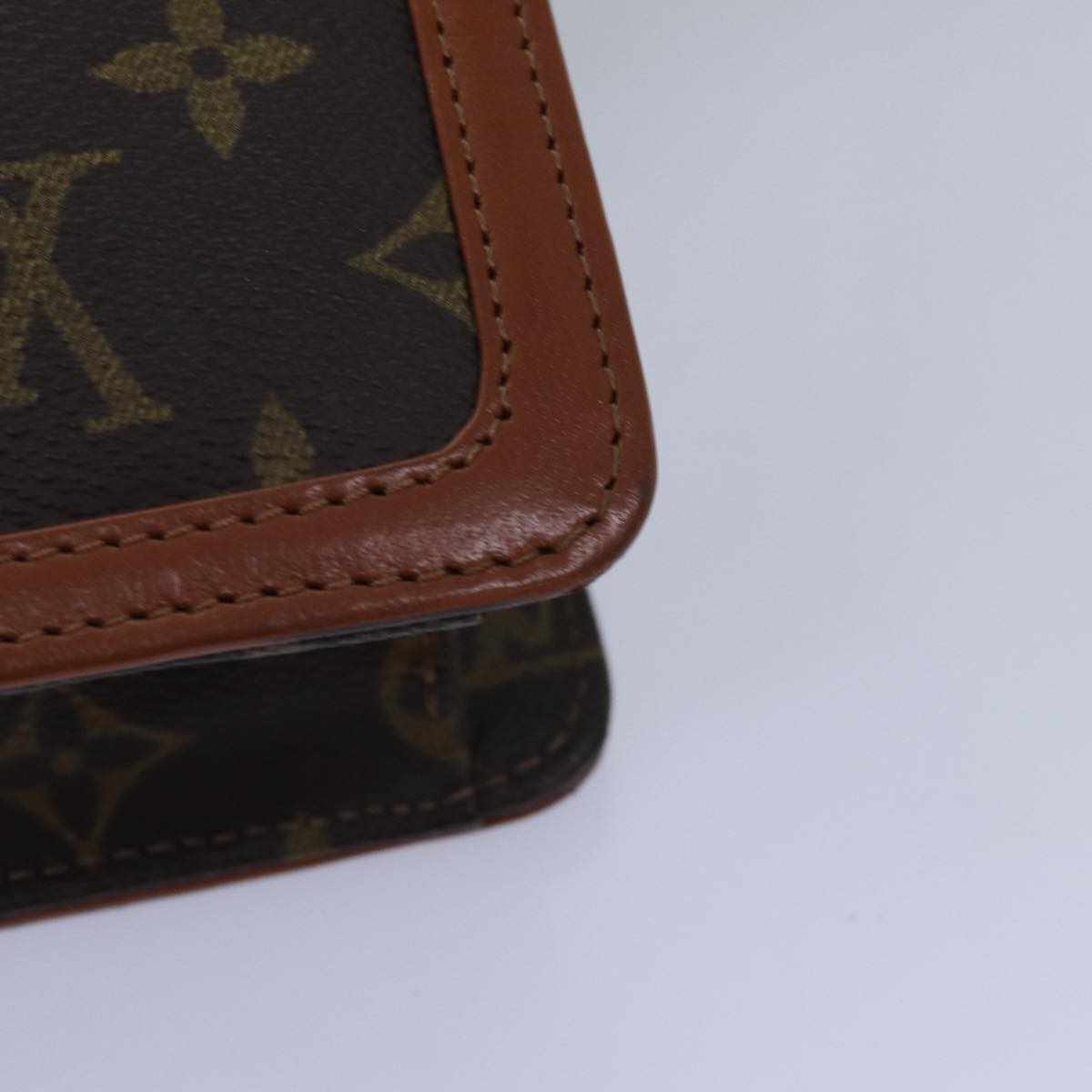 Louis Vuitton Pochette Dame Brown Canvas Clutch Bag