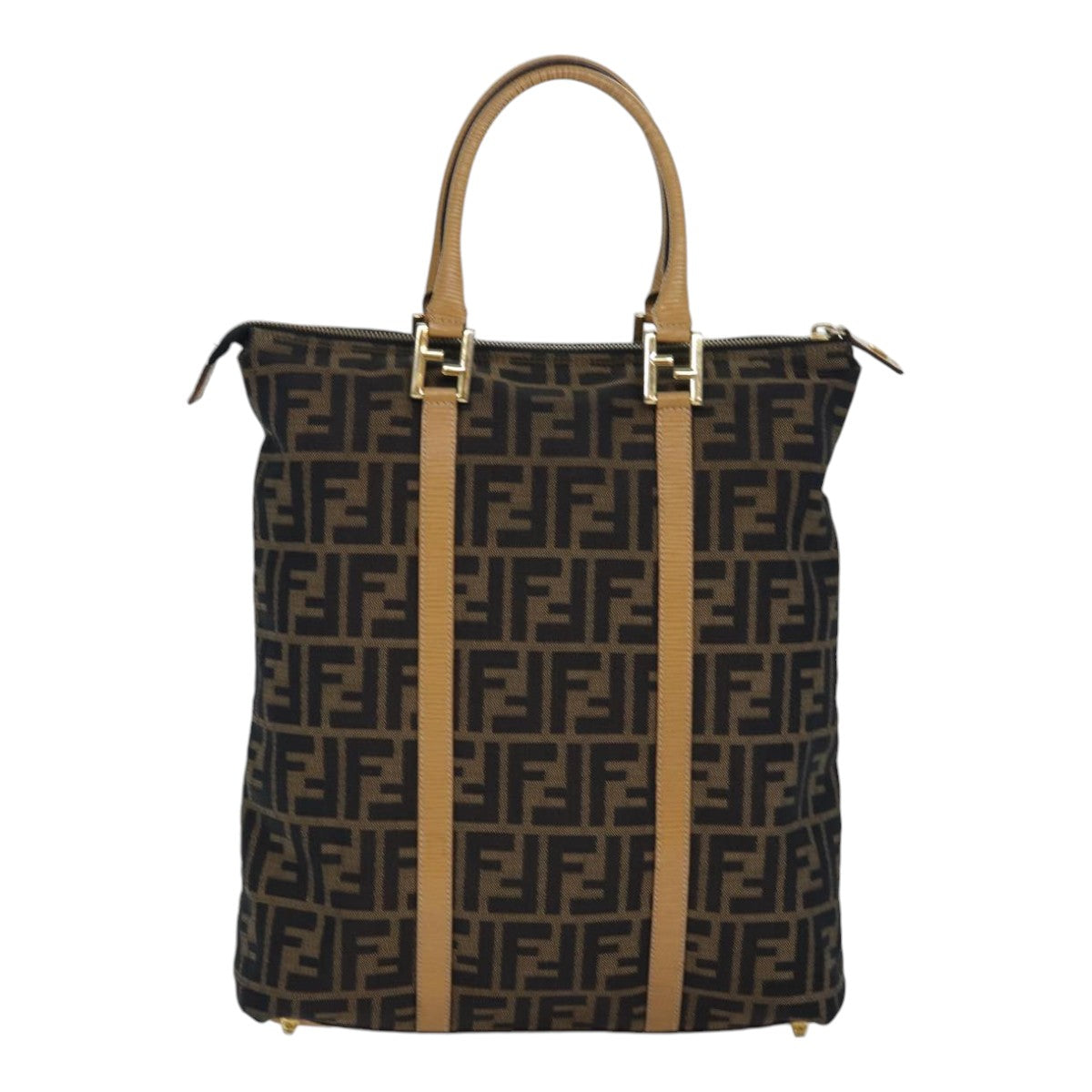 Fendi Zucca Brown Canvas Hand Bag