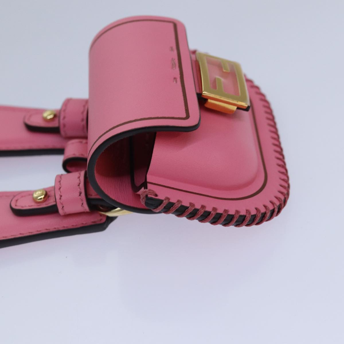 Fendi Baguette Pink Leather Clutch Bag