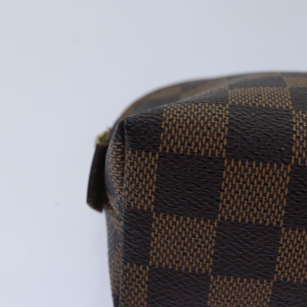 Louis Vuitton Cosmetic Pouch Brown Canvas Wallet Accessories