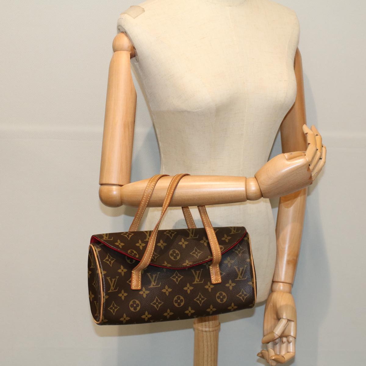 Louis Vuitton Sonatine Brown Canvas Hand Bag