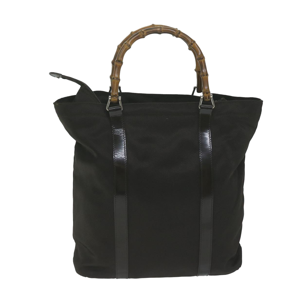 Gucci Bamboo Black Synthetic Tote Bag