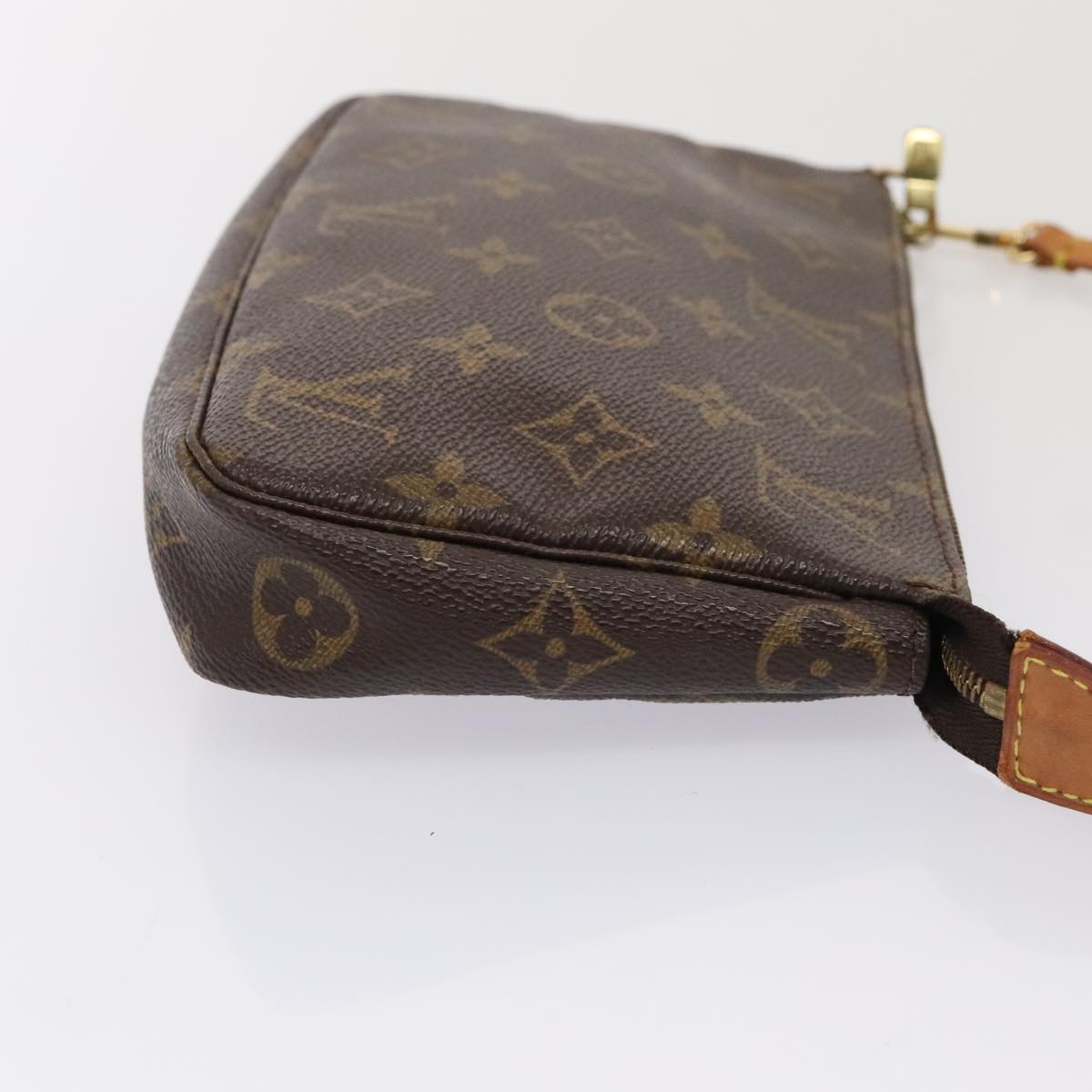 Louis Vuitton Pochette Accessoire Brown Canvas Clutch Bag