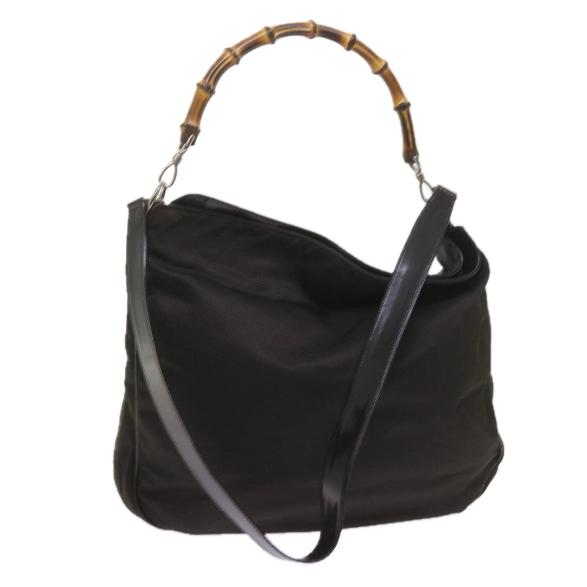 Gucci Bamboo Black Synthetic Shoulder Bag