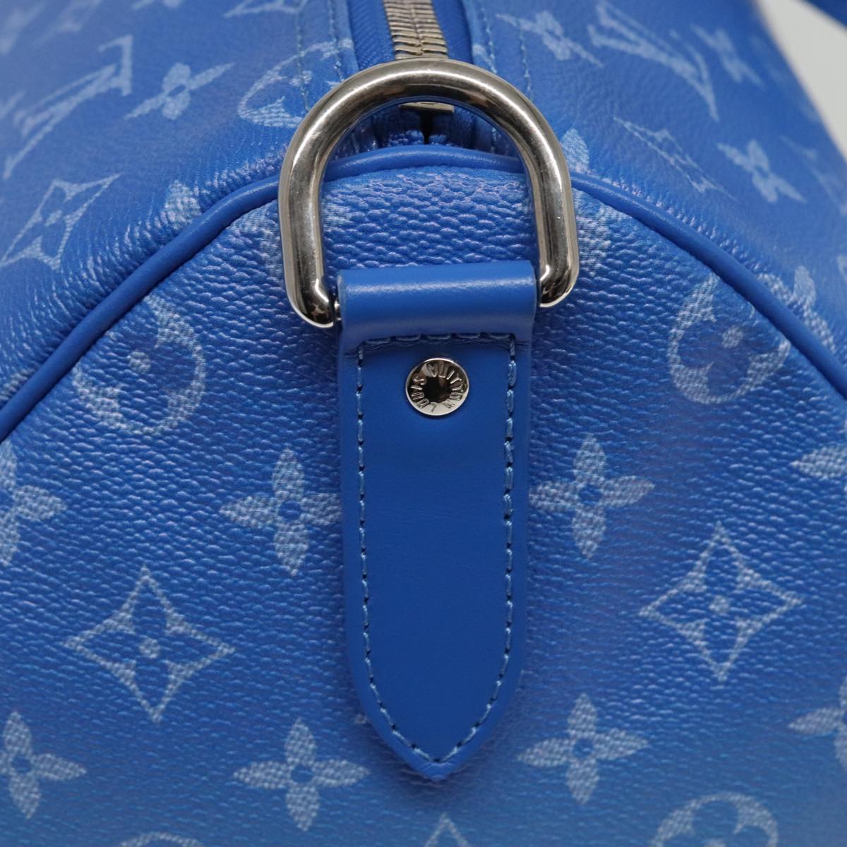 Louis Vuitton Keepall Bandouliere 50 Blue Canvas Travel Bag