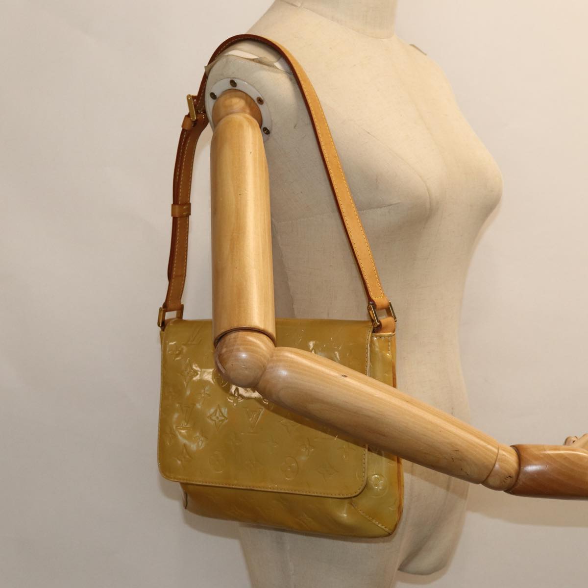 Louis Vuitton Thompson Yellow Patent Leather Shoulder Bag